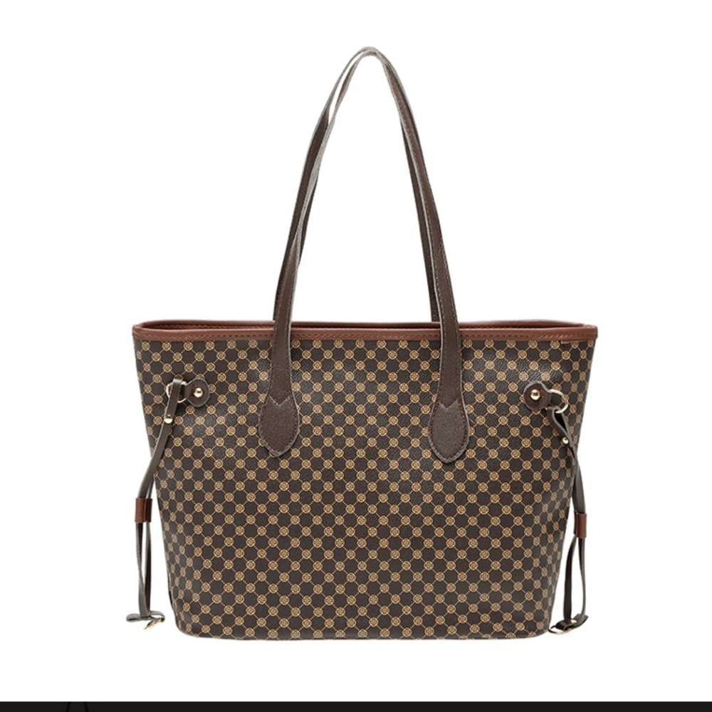 Designer inspired zip top tote bag. Brand new. Beautiful, stylish, roomy!